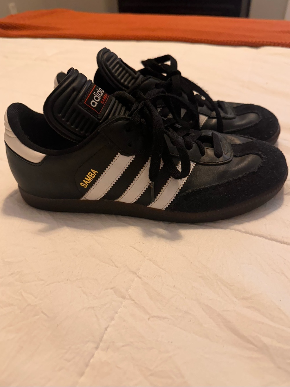 adidas Samba OG shoes US size 7 Black & White Classic Sneakers
